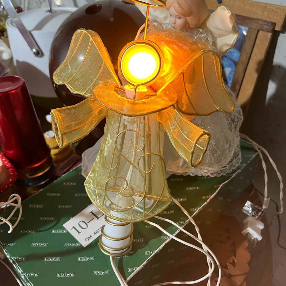 Elegant Gold Angel Tree Topper